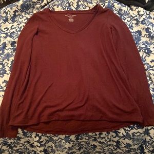 Long maroon top from American Eagle